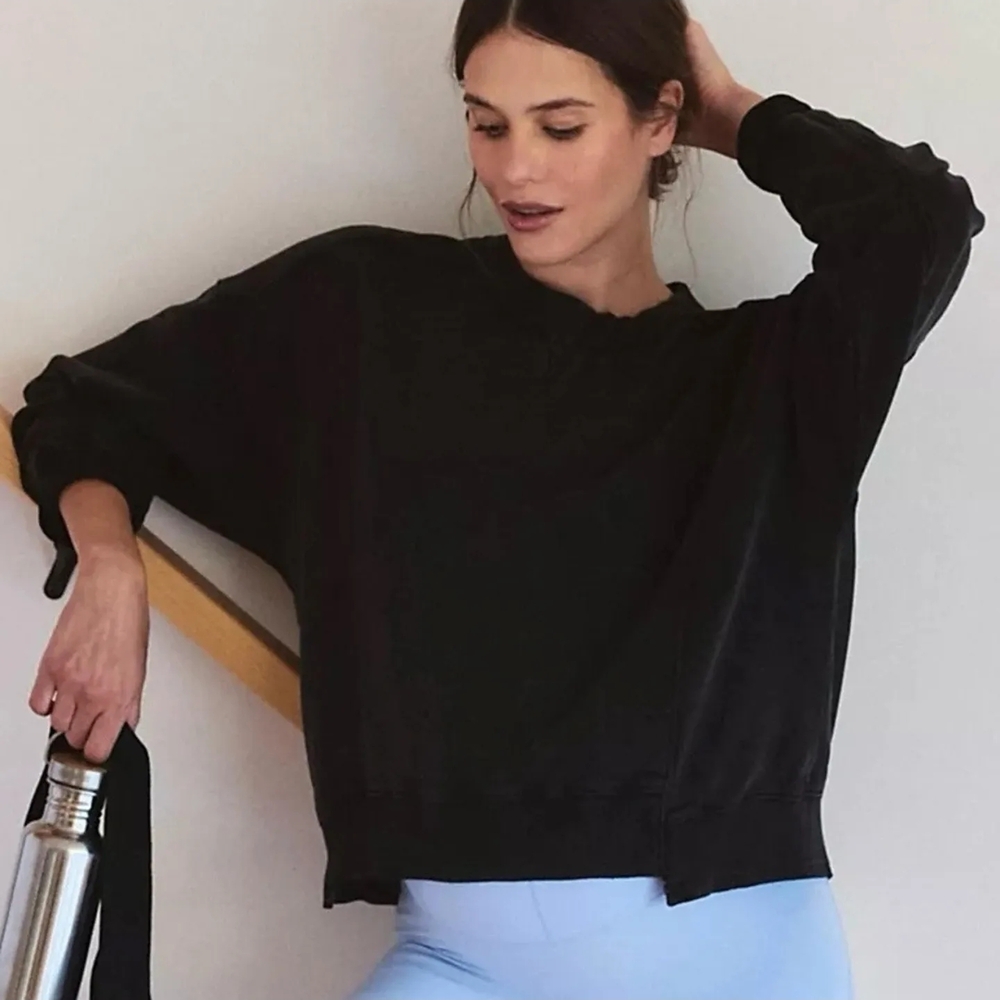 Free People Movement X Hatch Black Pullover XL NWT